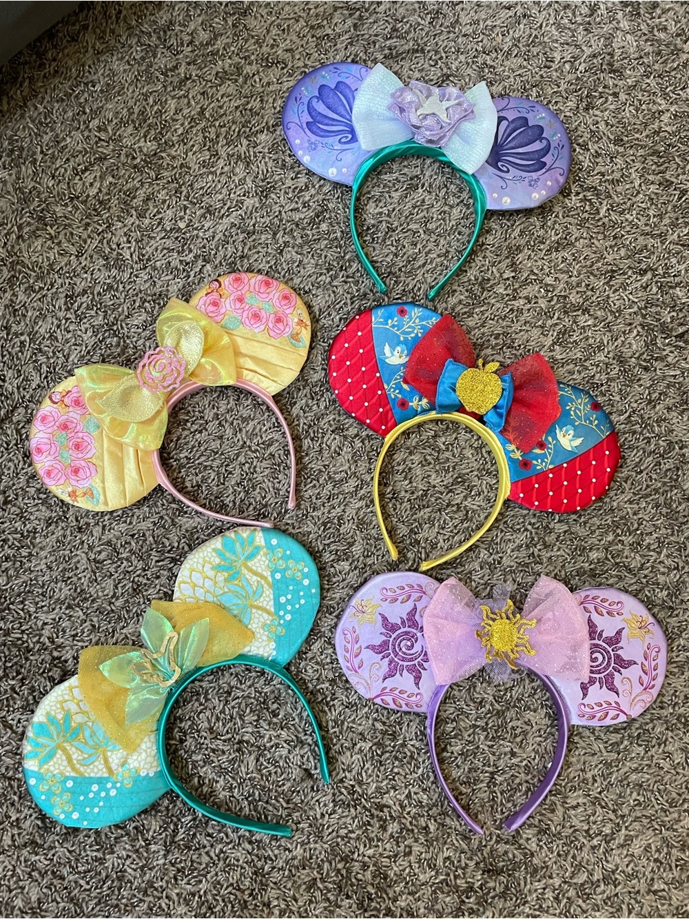 Set of 5 Disney princess ears